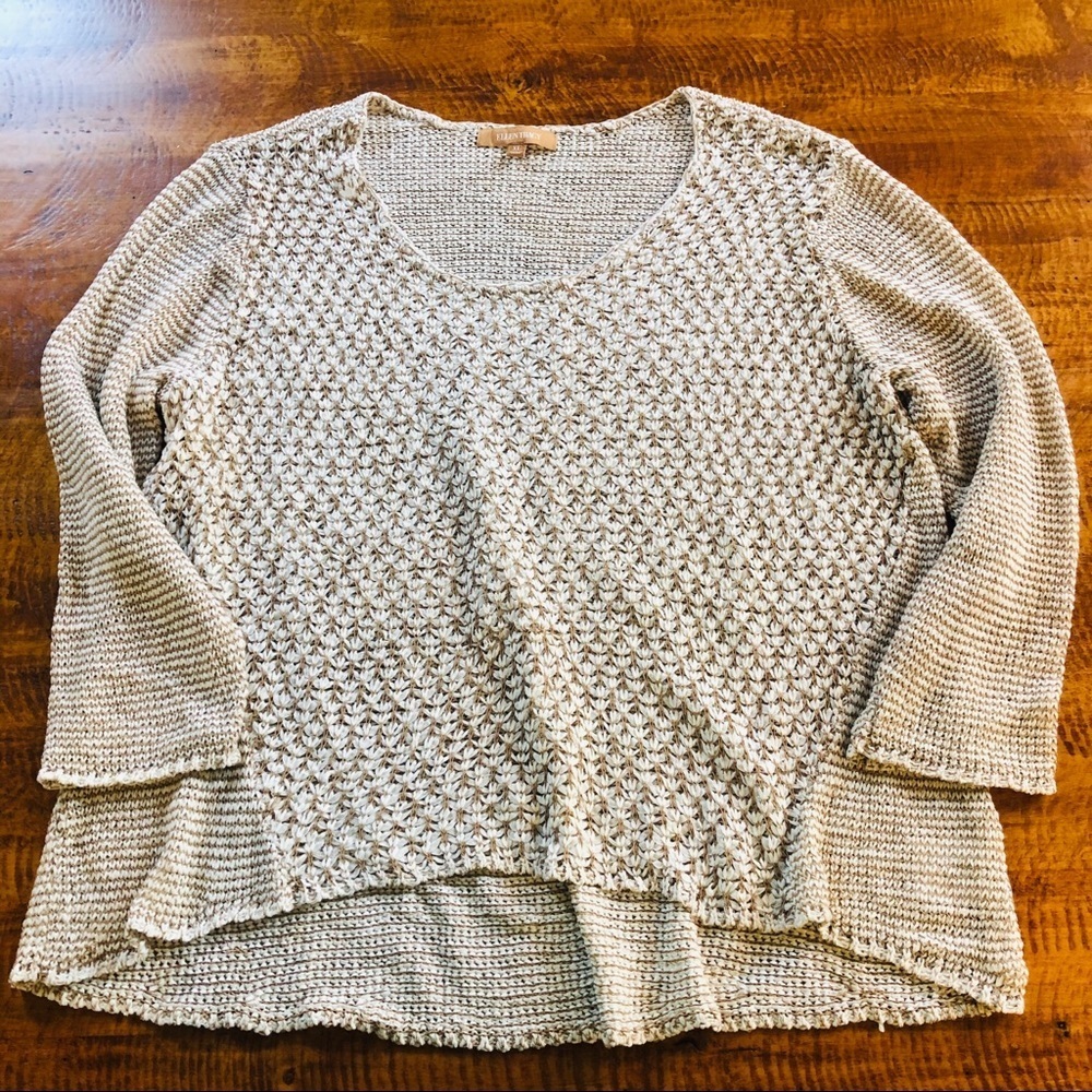 ❤️Ellen Tracy - Beige Open Weave Sweater - XL